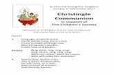 Christingle Communion - Surrey · Christingle Communion in support of ... today and forever. Amen. We sit or kneel. ... Lord, we have broken your bread