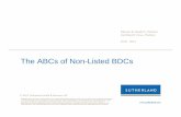 THE ABCs OF NON-LISTED BDCs - Home - … · The ABCs of Non-Listed BDCs. ... • Portfolio is typically diversified which reduces risk to investors ... choice was a reflection of