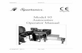 Model 95 Autocutter Operator Manual - Spartanics€¦ · Model 95 Autocutter Operator Manual ... Double Feed .....15-7 Scrap Failed to ... • Fully integrated front end for M500