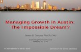 Managing Growth in Austin: The Impossible Dream?ancweb.org/wp-content/uploads/2015/03/Duncan-Managing-Growth.pdf · APA PLANNERS TRAINING SERVICE – AUSTIN SUSTAINABILITY AND ZONING: