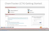 ChemTracker (CT4) Getting Started - Welcome to … · ChemTracker (CT4) Getting Started New User: 1. Submit the following request form to receive a username and password: