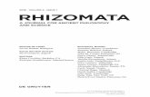 2016 · Volume 4 · issue 1 rhizomatamedia.philosophy.ox.ac.uk/assets/pdf_file/0003/40197/Rhizomata... · 2016 · Volume 4 · issue 1 editor-in-chief ... Empedoclean Superorganisms