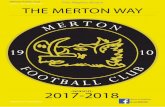 MERTON FOOTBALL CLUB The Mighty Boars … · MERTON FOOTBALL CLUB The Mighty Boars ISSUE 5 ... minute walk from the pitches with trains from Victoria, ... They started faster than