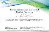 Spray Combustion Cross-Cut Engine Research Combustion Cross-Cut Engine Research Lyle M. Pickett Sandia National Laboratories Sponsor: DOE Vehicle Technologies Program Program Manager: