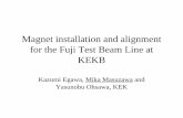 Magnet installation and alignment for the Fuji Test … · Magnet installation and alignment for the Fuji Test Beam Line at ... Based on Geant4 simulation. Energy(GeV ... — Mount
