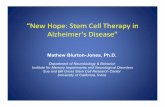 “New Hope: Stem Cell Therapy in Alzheimer's Disease” · What is a Stem Cell? Stem cells can make precise copies of themselves over and over again and stem cells can “differentiate”