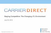 Staying Competitive: The Changing LTL …carrierdirect.co/wp-content/uploads/2014/08/Staying...M&A Continues At A Rapid Pace In The Logistics Sector All rights reserved by CarrierDirect,