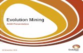 Evolution Mining - ASX · These materials prepared by Evolution Mining Limited ... AISC (All-in sustaining ... 420 430 koz Gold sales1