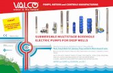 SUBMERSIBLE MULTISTAGE BOREHOLE ELECTRIC … · Heavy duty stainless steel or cast iron or bronze casting pump enclosure. SUBMERSIBLE MULTISTAGE BOREHOLE ELECTRIC PUMPS FOR DEEP ...