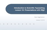 Introduction to Scientiﬁc Typesetting Lesson 10: .1 Introduction to Scientiﬁc Typesetting Lesson