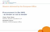 Procurement in the NHS - to tender or not to tender/media/Confederation/Files/public access/Euro... · Procurement in the NHS - to tender or not to tender Chair: Peter Ware Partner,