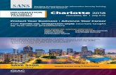 INFORMATION SECURITY Charlotte 2018 TRAINING … · ISA (payment card industry) and GIAC GSEC, GISF, GPEN, GCPM, GCIA and GSLC certiﬁcations. He has a bachelor’s degree from the