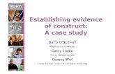 Establishing evidence of construct: A case study · Establishing evidence of construct: A case study ... Trinity Stages Trinity grades CEFR levels 12 C2 ... 5, 6 or 7 mins Conversation