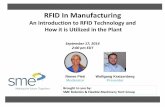 RFID In Manufacturing - Livingston & Haven In Manufacturing An Introduction to RFID Technology and How it is Utilized in the Plant September 17, 2014 2:00 pm EDT Renee Pieti Moderator