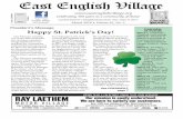 Happy St. Patrick's Day!eastenglishvillage.org/newsletters/2018/March2018.pdf · Patrick's Day! March 22 - Trash only pickup March 29 - Trash/recy-See PRESIDENT, ... on the tour include