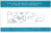 The Ore Deposits of Socorro County, New Mexico · The Ore Deposits of Socorro County, New Mexico . By . Samuel G. Lasky . INTRODUCTI ON . Socorro County, the largest political subdivision