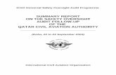 SUMMARY REPORT ON THE SAFETY OVERSIGHT AUDIT FOLLOW-UP …cfapp.icao.int/fsix/AuditReps/followup/qatar_2003_en.pdf · ICAO Universal Safety Oversight Audit Programme SUMMARY REPORT