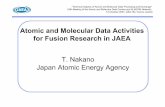 Atomic and Molecular Data Activities for Fusion … · Atomic and Molecular Data Activities for Fusion Research in JAEA ... C Divertor plasma T= 0 ... 0 0.2 0.4 0.6 0.8 1 43 42 41