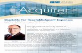 Eligibility for Reestablishment Expenses - orcolan.com · reestablishment expenses by a business owner for ... visit www. ORColan.com or call us at 800-616-1627. the ... reestablishment