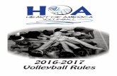 2016-2017 Volleyball Rules - hoavb.org · International Volleyball Federation at the ... Official Hand Signals 61 Definitions 70 ... I WILL NOT harass or intimidate the officials,