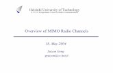 Overview of MIMO Radio Channels - Aalto · 2/1/1998 · Overview of MIMO Radio Channels 18, ... ¾High XPD enhances the capacity ... desirable because the smaller fade margin needs