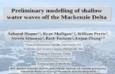 Preliminary modelling of shallow water waves off the ...waveworkshop.org/11thWaves/Presentations/M6... · Preliminary modelling of shallow water waves off the Mackenzie Delta. ...