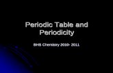Periodic Table and Periodicity - Belton Independent … · Moseley’s Contribution Henry Moseley is credited for further arranging the elements on the periodic table in order of