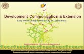 Development Communication & Extension - Lady … · Development Communication & Extension ... Radio Jockeying, News anchoring, Sustainable Development, Environmental Law, ... Workshops