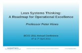 Lean Systems Thinking: A Roadmap for Operational Excellence · Inspiring success through pioneering, process-based solutions © S A Partners 2011 Lean Systems Thinking: A Roadmap