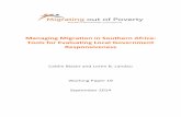 Managing Migration in Southern Africa: Tools for ...migratingoutofpoverty.dfid.gov.uk/documents/wp19-blaser-landau... · Tools for Evaluating Local Government Responsiveness ... Presidents