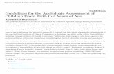 Guidelines for the Audiologic Assessment of Children From ... for the Audiologic... · Guidelines for the Audiologic Assessment of ... The Guidelines for the Audiologic Assessment