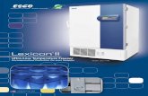 Lexicon II - Esco · Esco Micro Pte Ltd Certificate No: 651076 ... Lexicon® II ULT freezers provide top notch protection that can ... • Energy-efficient high performance oil separator
