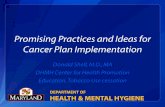 Promising Practices and Ideas for Cancer Plan Implementation · Promising Practices and Ideas for Cancer Plan Implementation ... •Nursing Home 7.45% •Ambulatory Care 4 ... •