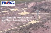 Introduction to RATCH-Australia and Mount Emerald Wind … · Introduction to RATCH -Australia and Mount Emerald Wind Farm ... Wind Farm, there are 4 major wind farms under ... Introduction