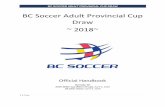 BC Soccer Adult Provincial Cup Draw ~ 2018~ · Leeta started her involvement with women’s soccer in 1979 as a player in the Mainland Women’s Winter Soccer League (MWWSL). Leeta’s