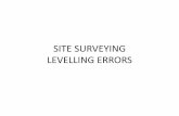 SITE SURVEYING LEVELLING ERRORS - Trent Global · Best Practice Guide for levelling ... Levelling Errors Cumulative Errors ... A two peg test can be carried out before starting the