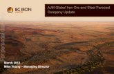 AJM Global Iron Ore and Steel Forecast For personal … · AJM Global Iron Ore and Steel Forecast Company Update March 2012 ... 2011 – Maiden profit 7 ... events as of the time