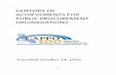 CENTURY OF ACHIEVEMENTS FOR PUBLIC PROCUREMENT ORGANIZATIONS - c.ymcdn.com€¦ · shortly thereafter the National Institute of Governmental Purchasing (NIGP) came into being with