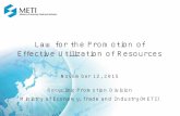 Law for the Promotion of Effective Utilization of … · Law for the Promotion of Effective Utilization of Resources ... Law for Promotion of Effective Utilization of Resources ...