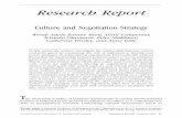 Research Report · 2013-02-06 · Research Report Culture and Negotiation Strategy ... able in management research. Underlying cultural dimensions ... we found differences in cultural
