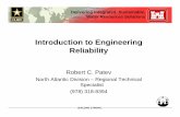 Engineering Reliability Concepts.ppt - DPHU · Introduction to Engineering Reliability ... – “Probability that a system will perform itsProbability that a system ... to those