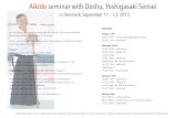 Aikido seminar with Doshu, Yoshigasaki Sensei - …toitsu.dk/posters/Aikido 20150911-13.pdf · Aikido seminar with Doshu, Yoshigasaki Sensei in Denmark, September 11. - 13. 2015!