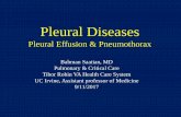 Pleural Effusion & Pneumothorax - Department of … Conference1/2017... · Large pleural effusion collecting laterally along the right ... fluid tracking in the major fissure ...
