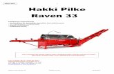 ENGLISH Hakki Pilke Raven 33 · 4 HAKKI PILKE RAVEN 33 TRANSLATION VERSION 1 1 General information 1.1 INTRODUCTION The purpose of this manual is to ensure …