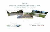 FINAL MCDONALD ROAD SIDEWALK FEASIBILITY STUDY · FINAL MCDONALD ROAD SIDEWALK FEASIBILITY STUDY ... The McDonald Road Sidewalk Feasibility Study was identified as a ... for Construction