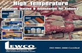 High Heat Textiles - Lewco Specialty Products, Inc. pdfs/high... · Insulation Textiles & Accessories for IndustryInsulation Textiles & Accessories for Industry ... Lewco Refractory