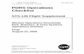 PDRS Operations Checklist - NASA · PDRS Operations Checklist ... FS 1-5 ..... 126/FIN FS 1-6 ... -1261 -146 -551 5 2 0 0 SY SP EP WP WY WR