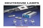 DEUTERIUM LAMPS - hamamatsu.com.cn 1006E… · 3 L2D2 Lamps (Deuterium Lamps) SPECIFICATIONS STANDARD TYPE NOTE: SEE-THROUGH TYPE Tube Voltage Anode Spectral Current Distribution