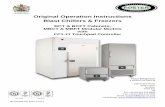 Original Operation Instructions Blast Chillers & Freezers · Original Operation Instructions Blast Chillers & Freezers ... equipment is electrically connected via a Residual ... to