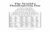 A Part Of The Ancient Pagan Harvest Festivals · The World’s Thanksgiving Day A Part Of The Ancient Pagan Harvest Festivals In the calendars of all people, certain days have been